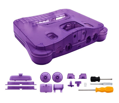 Replacement Translucent Plastic Shell Case for N64 Nintendo 64 - Enhance Your Console with a Durable and Transparent Replacement Case