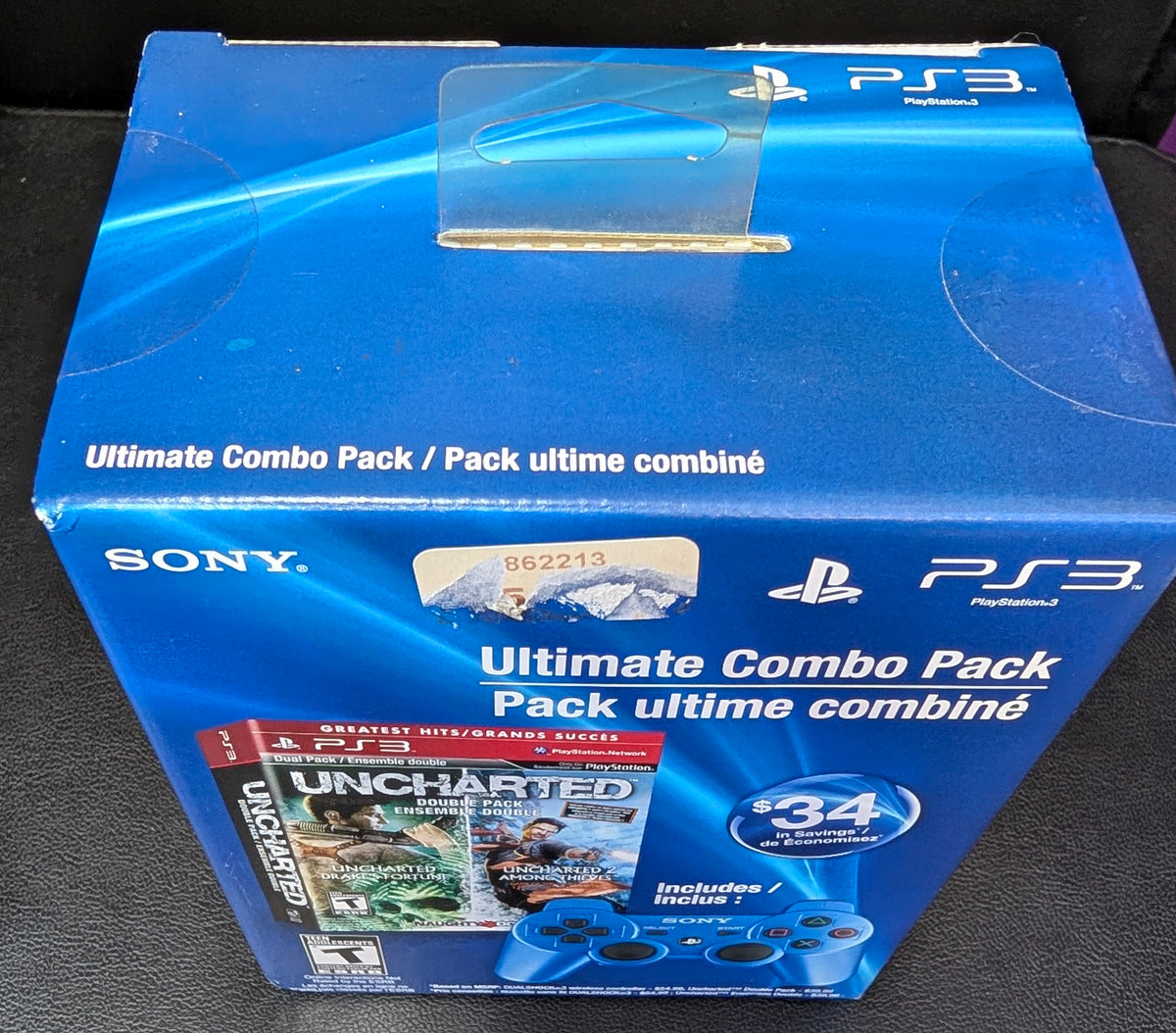 Brand New PlayStation 3 Uncharted 1 & 2 Ultimate Combo Pack + Metallic Blue Controller FACTORY SEALED