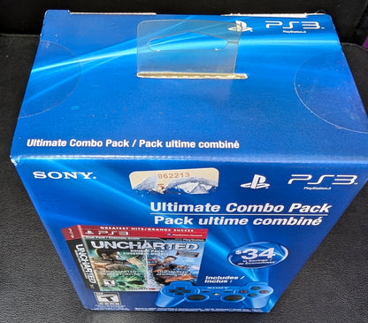 Brand New PlayStation 3 Uncharted 1 & 2 Ultimate Combo Pack + Metallic Blue Controller FACTORY SEALED