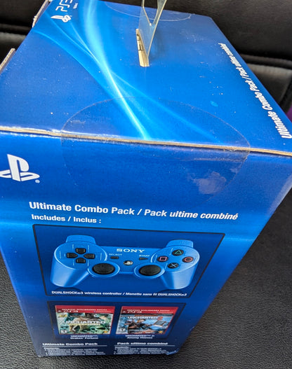 Brand New PlayStation 3 Uncharted 1 & 2 Ultimate Combo Pack + Metallic Blue Controller FACTORY SEALED