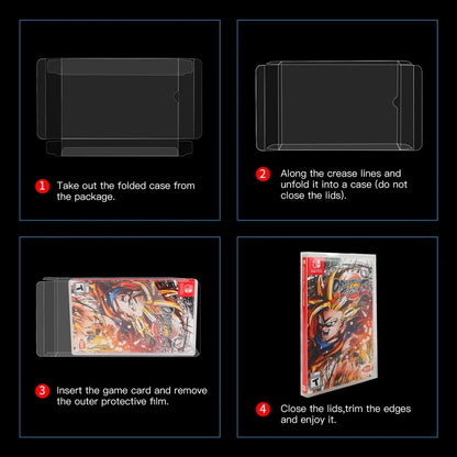 Premium Quality Transparent Game Cartridge Cases - Available in 10pcs/50pcs - Best Price Guaranteed for Nintendo Switch Game Cards - PET Protectors with OLED Display Box