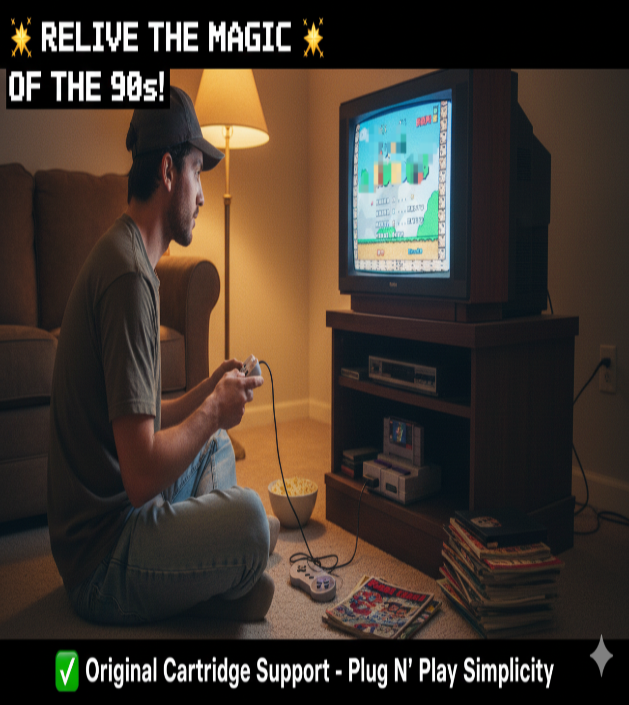🎮🚀 𝙋𝙡𝙖𝙮 𝙔𝙤𝙪𝙧 𝙊𝙧𝙞𝙜𝙞𝙣𝙖𝙡 𝙎𝙪𝙥𝙚𝙧 𝙉𝙞𝙣𝙩𝙚𝙣𝙙𝙤 𝘾𝙖𝙧𝙩𝙧𝙞𝙙𝙜𝙚𝙨 𝘼𝙜𝙖𝙞𝙣! 🏁💥 𝟭𝟲-𝘽𝙞𝙩 𝘾𝙤𝙣𝙨𝙤𝙡𝙚 + 𝟮 𝘾𝙤𝙣𝙩𝙧𝙤𝙡𝙡𝙚𝙧𝙨 — 𝘾𝙤𝙢𝙥𝙖𝙘𝙩, 𝘿𝙪𝙧𝙖𝙗𝙡𝙚 𝙋𝙡𝙪𝙜 𝙉’ 𝙋𝙡𝙖𝙮! 🎮✨