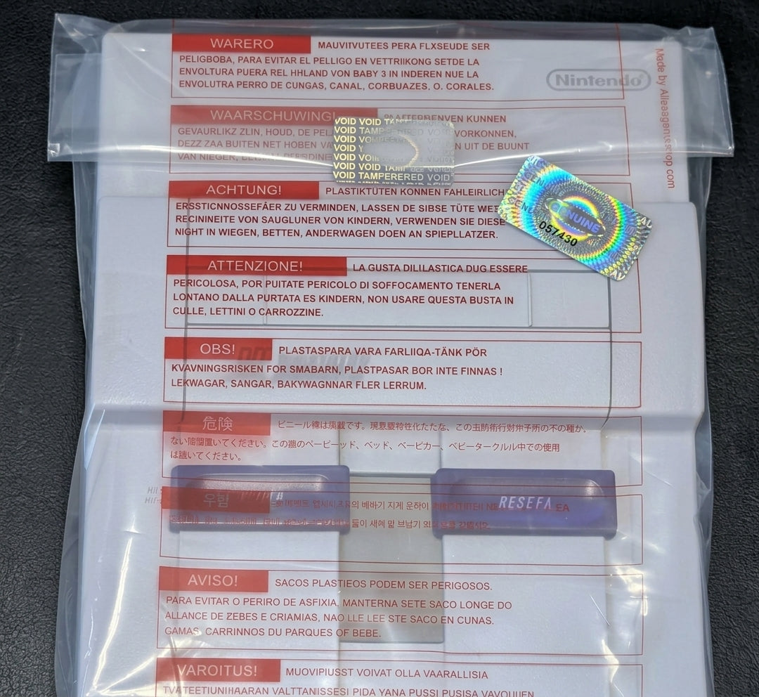 Universal Video Game Plastic Bags | Factory-Style Packaging + VOID Sticker | Playstation | SNES | NES | SEGA
