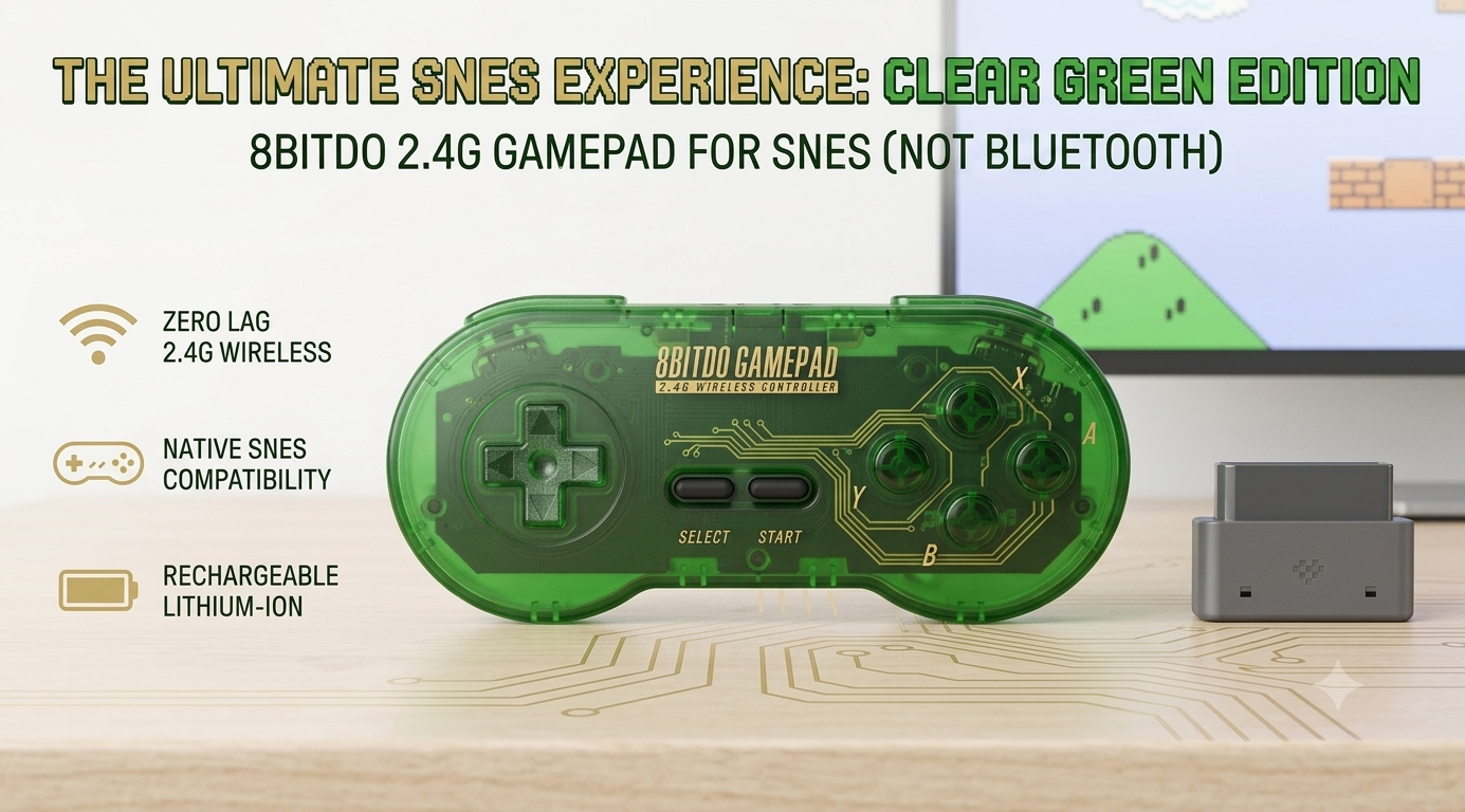 8BitDo SN30 Wireless Gamepad for Original SNES (Super Nintendo) | Multiple Colors | Wireless Controller | Includes Receiver