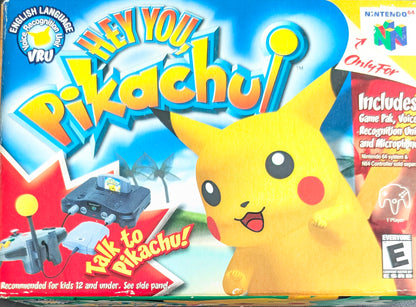 Hey You, Pikachu! Nintendo 64 (N64) – 1998 Game with Rare Mic & Oversized Box