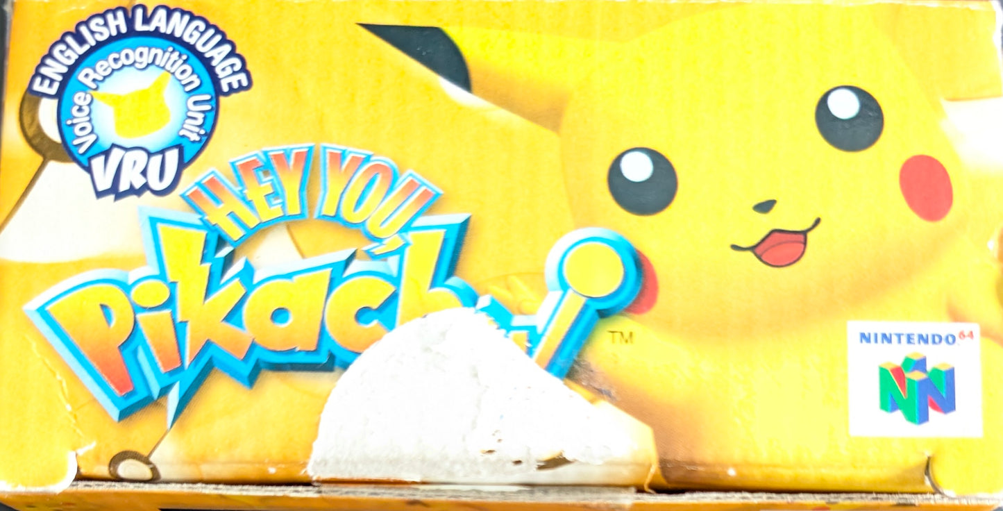 Hey You, Pikachu! Nintendo 64 (N64) – 1998 Game with Rare Mic & Oversized Box