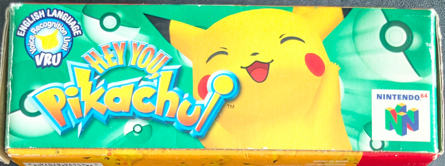Hey You, Pikachu! Nintendo 64 (N64) – 1998 Game with Rare Mic & Oversized Box