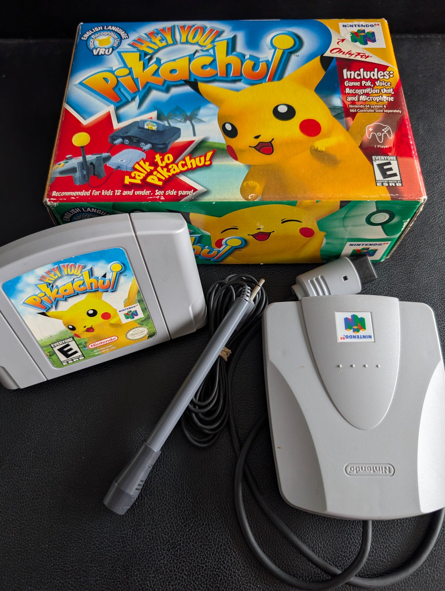 Hey You, Pikachu! Nintendo 64 (N64) – 1998 Game with Rare Mic & Oversized Box