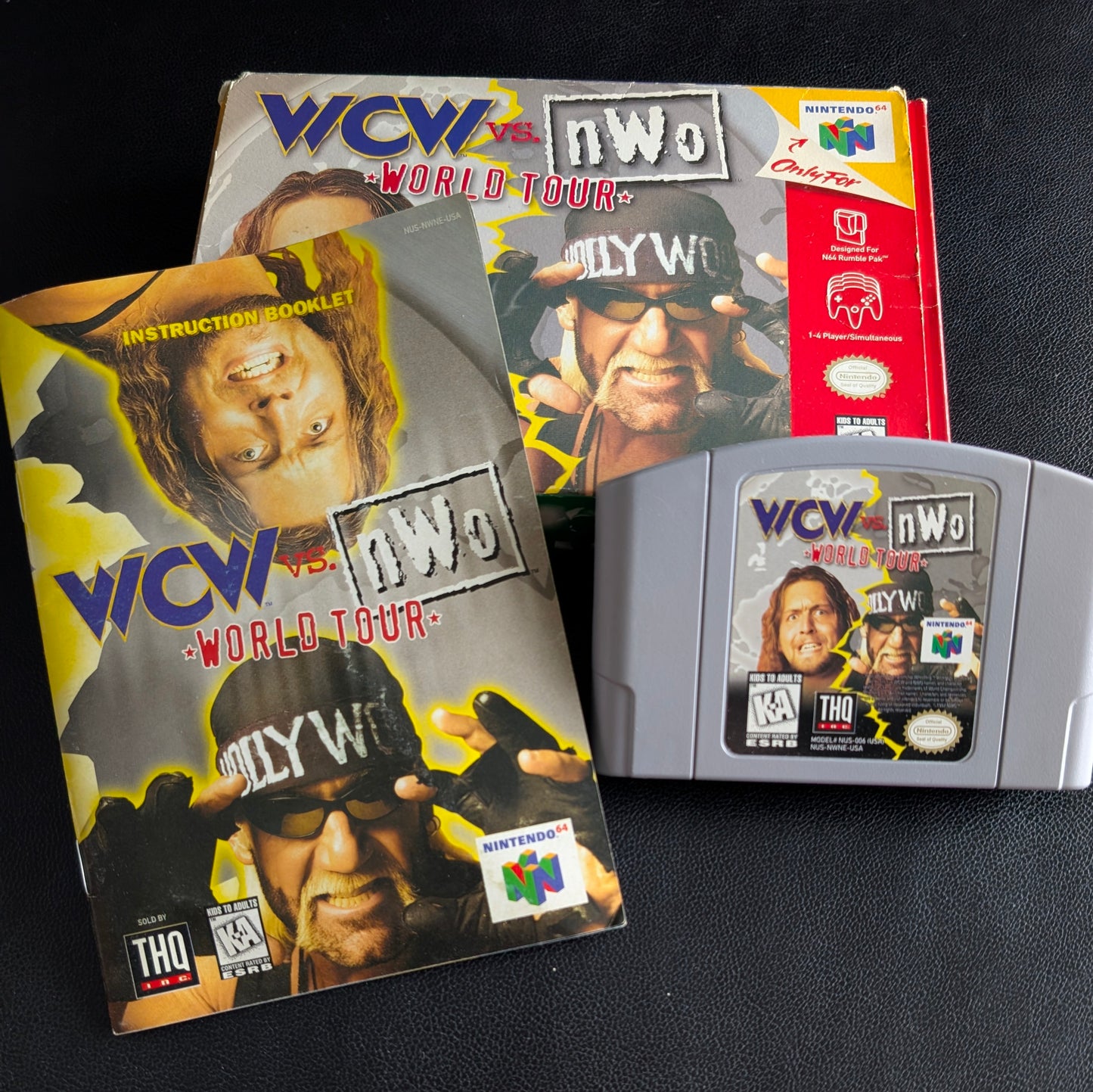 WCW vs nWo World Tour Nintendo 64 (N64) – Complete in Box (CIB) with Manual & Protector – Excellent Condition