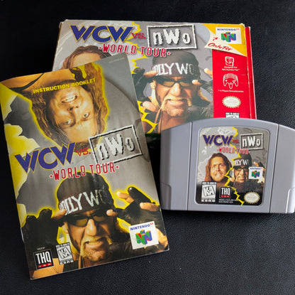 WCW vs nWo World Tour Nintendo 64 (N64) – Complete in Box (CIB) with Manual & Protector – Excellent Condition