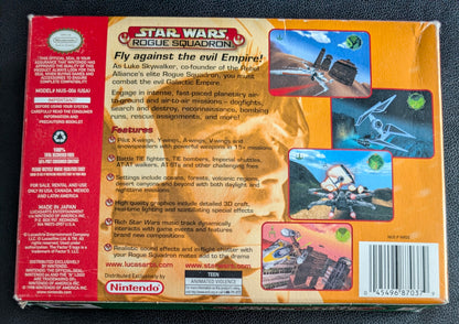 Star Wars: Rogue Squadron Nintendo 64 (N64) – Complete in Box (CIB) with Manual & Protector – Great Shape