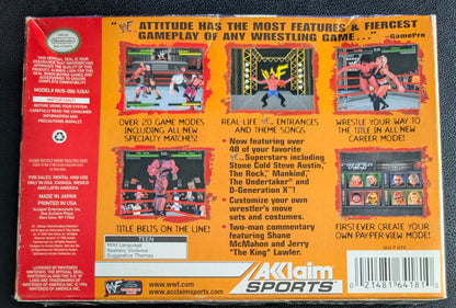WWF Attitude Nintendo 64 (N64) – Boxed Cartridge with Protector