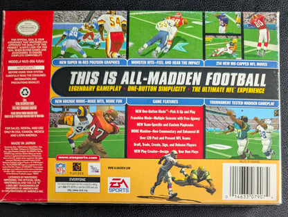 Madden NFL 99 Nintendo 64 (N64) – Complete in Box (CIB) with Manual & Protector