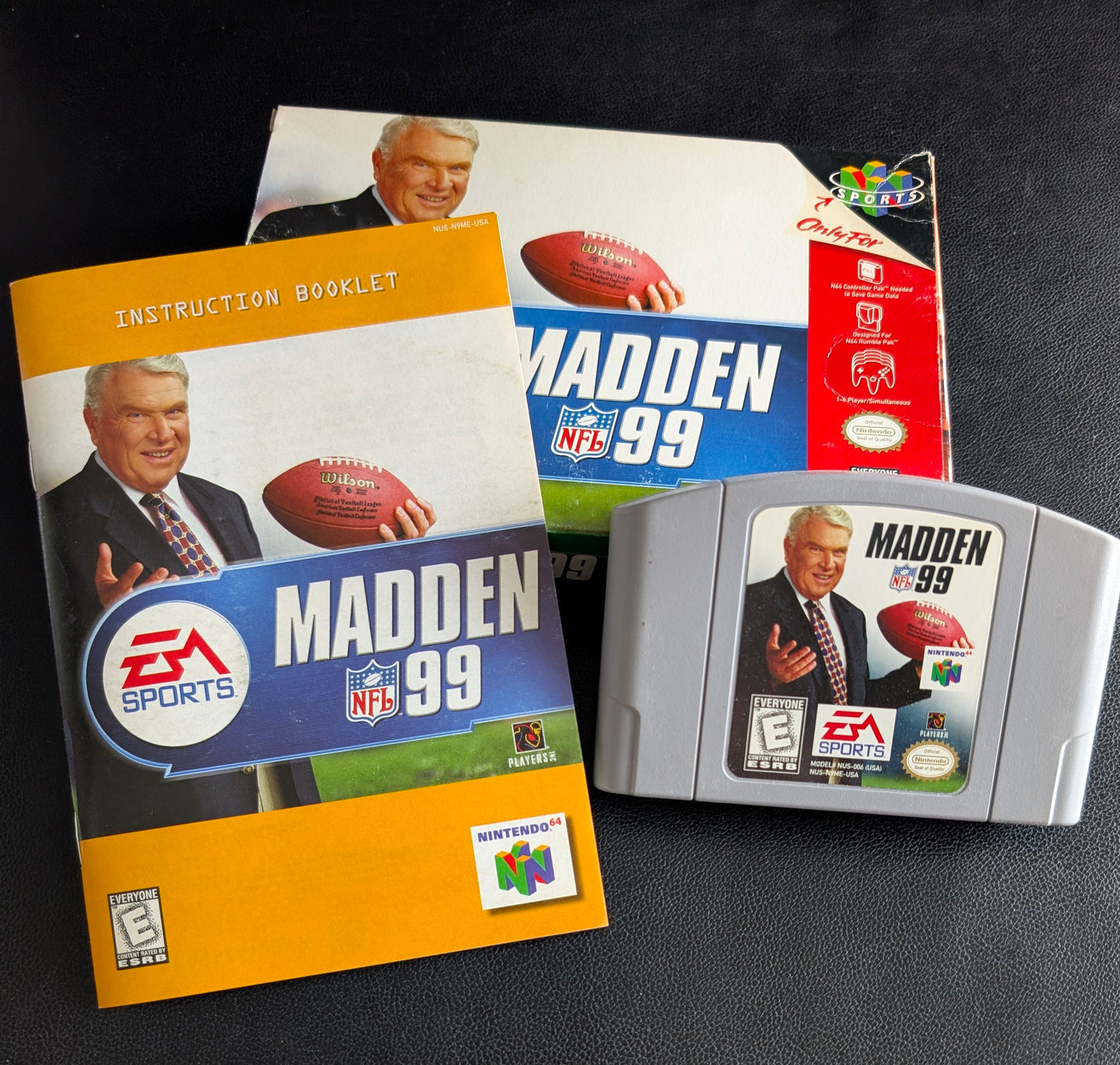 Madden NFL 99 Nintendo 64 (N64) – Complete in Box (CIB) with Manual & Protector
