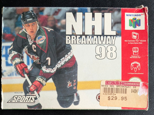 NHL Breakaway 98 Nintendo 64 (N64) – Boxed Cartridge with Protector
