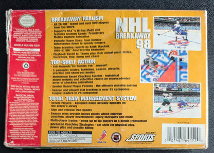 NHL Breakaway 98 Nintendo 64 (N64) – Boxed Cartridge with Protector