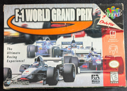 F-1 World Grand Prix Nintendo 64 (N64) – Complete in Box (CIB) with Manual & Protector