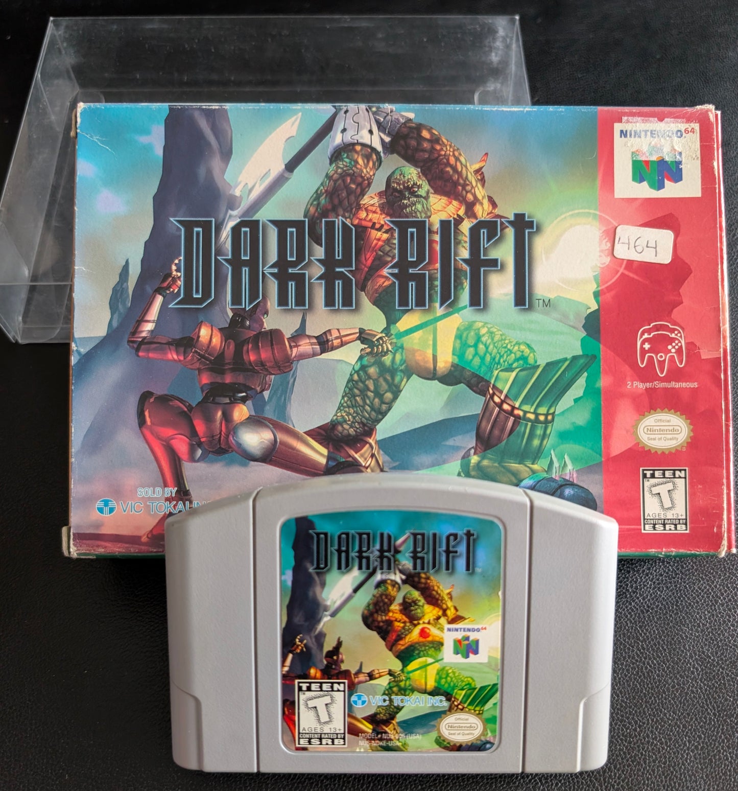 Dark Rift – Authentic Nintendo 64 (N64) – 1997 Cartridge + Box + Protector