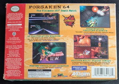 Forsaken 64 – Authentic Nintendo 64 (N64) – 1998 Complete in Box (CIB) with Manual & Protector