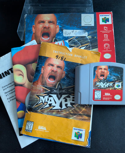 Mayhem – Authentic Nintendo 64 (N64) – 1999 Complete in Box (CIB) – Box, Manual, and Protector Included