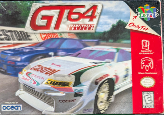 GT64 Championship Edition Nintendo 64 (N64) – 1999 Complete in Box (CIB) with Manual & Protector