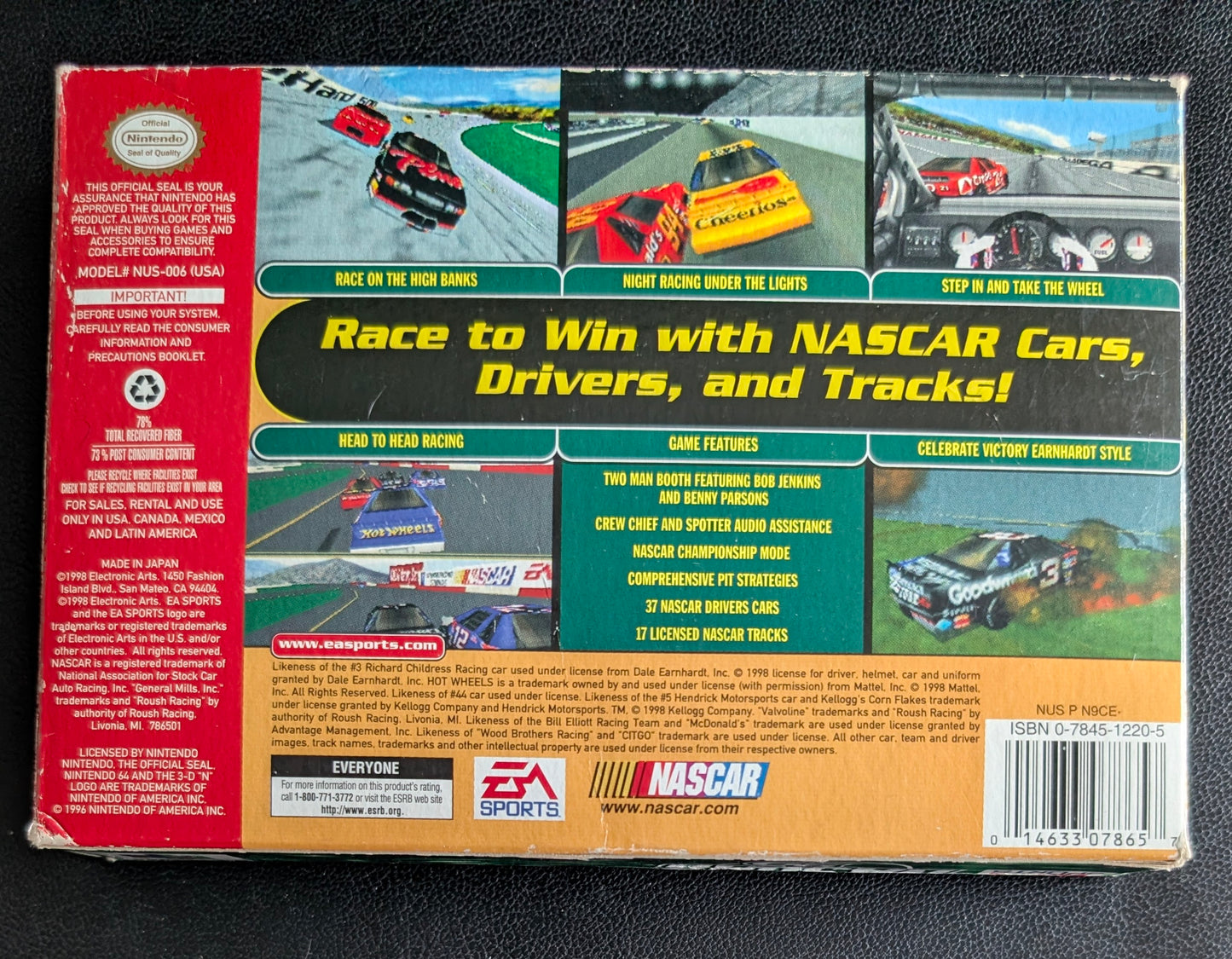NASCAR 99 Nintendo 64 (N64) – Complete in Box (CIB) with Manual & Protector
