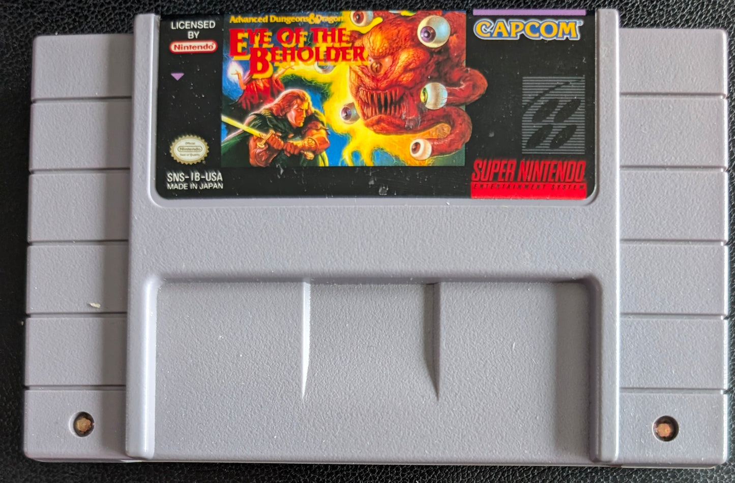 Eye of the Beholder Super Nintendo (SNES) – 1993 Cartridge with Box & Protector