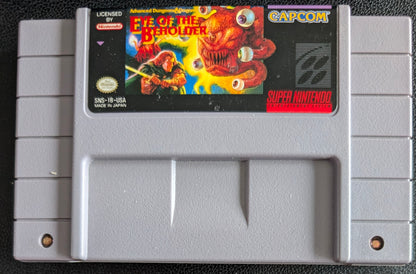 Eye of the Beholder Super Nintendo (SNES) – 1993 Cartridge with Box & Protector