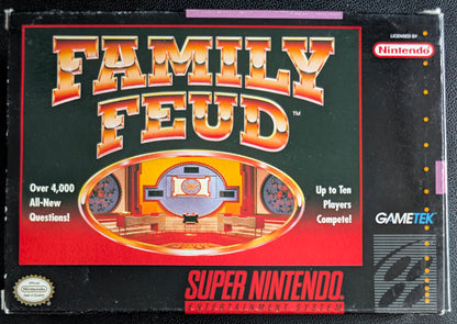 Family Feud – Authentic Super Nintendo (SNES) – 1993 CIB (Complete in Box)