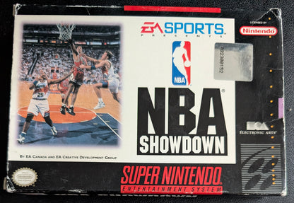 NBA Showdown – Authentic Super Nintendo (SNES) – 1993 Cartridge + Box + Protector