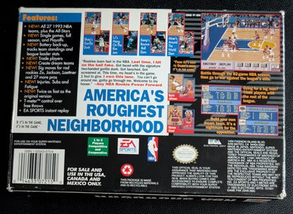NBA Showdown – Authentic Super Nintendo (SNES) – 1993 Cartridge + Box + Protector