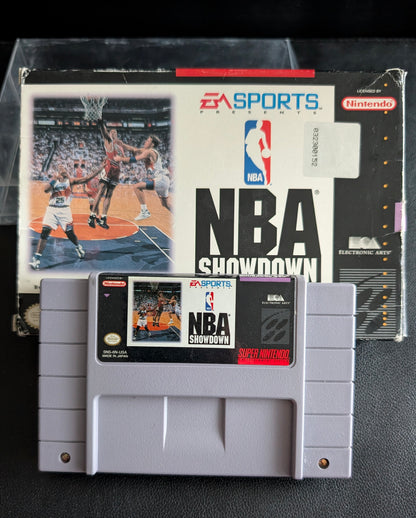 NBA Showdown – Authentic Super Nintendo (SNES) – 1993 Cartridge + Box + Protector
