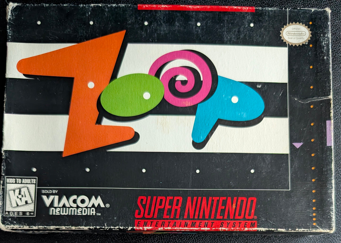 Zoop – Authentic Super Nintendo (SNES) – 1995 Cartridge + Box + Manual + Protector