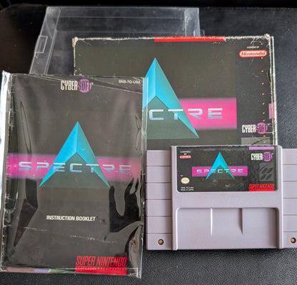 Spectre – Authentic Super Nintendo (SNES) – 1993 Cartridge + Box + Manual + Protector