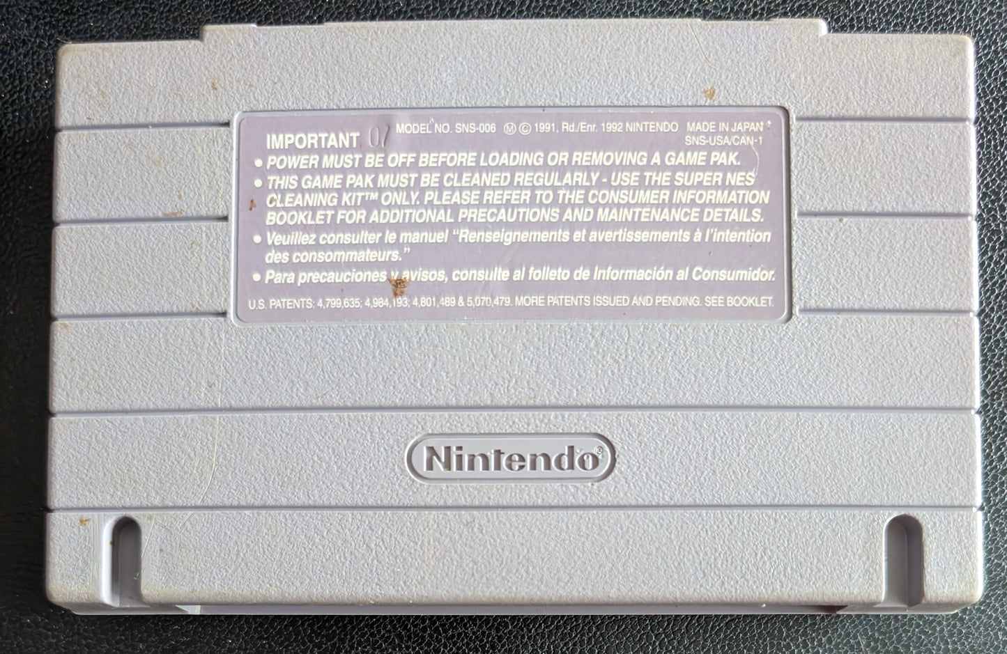 Spectre – Authentic Super Nintendo (SNES) – 1993 Cartridge + Box + Manual + Protector