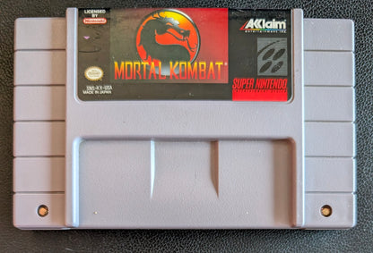 Authentic Mortal Kombat - SNES - (Super Nintendo Ent. System 1990) NTSC Cartridge Plus Protector