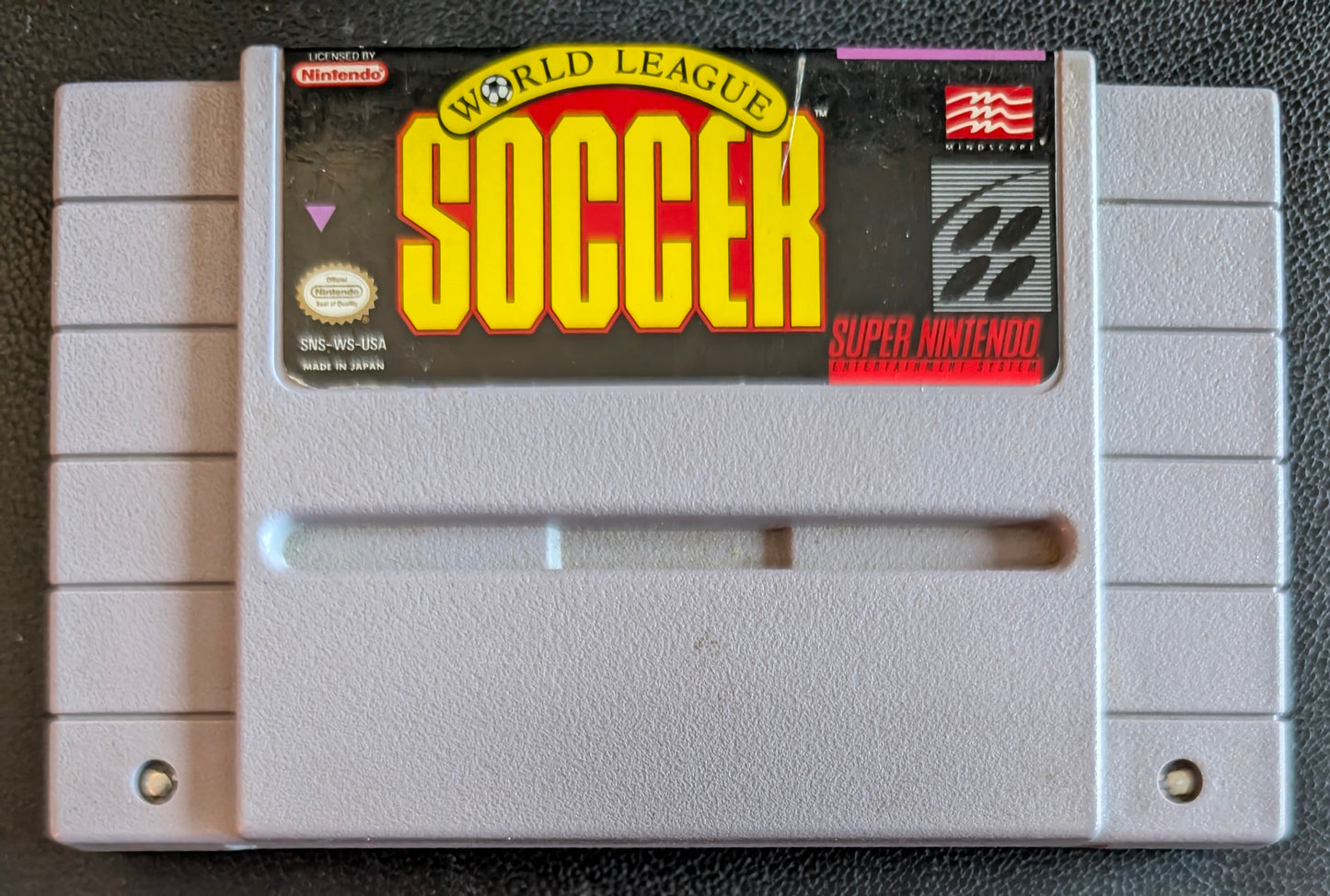 World League Soccer – Super Nintendo (SNES) – Cartridge Only – Clean & Tested – Protection Sleeve Included