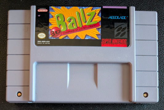 Ballz 3D – Authentic Super Nintendo (SNES) – 1994 Cartridge + Protection Sleeve