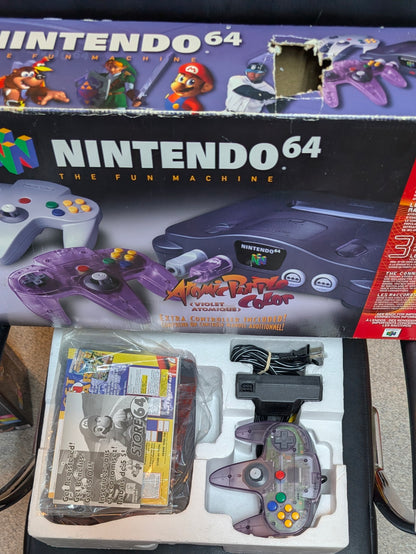 Atomic Purple N64 Console Special Edition (1999) ● FACTORY PLASTIC ● TESTED & WORKING ● RARE FIND