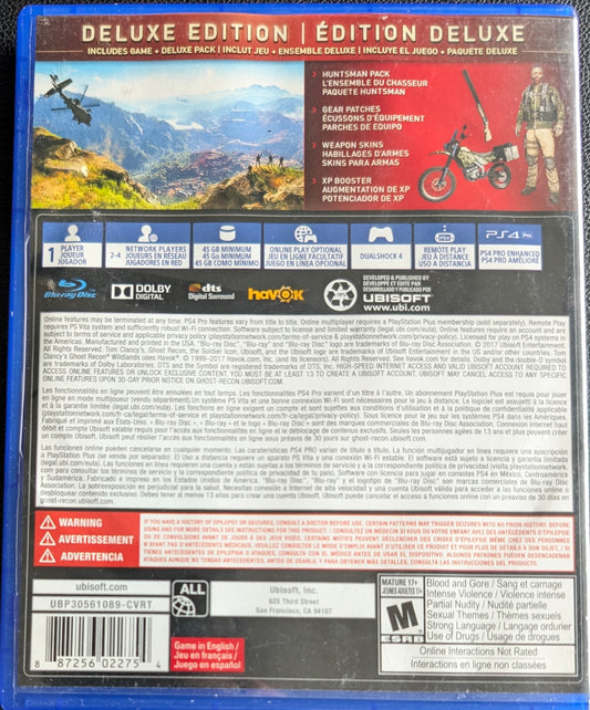 Ghost Recon Wildlands – (CIB) – Sony PlayStation 4 PS4 – Re-Sealed (2017)