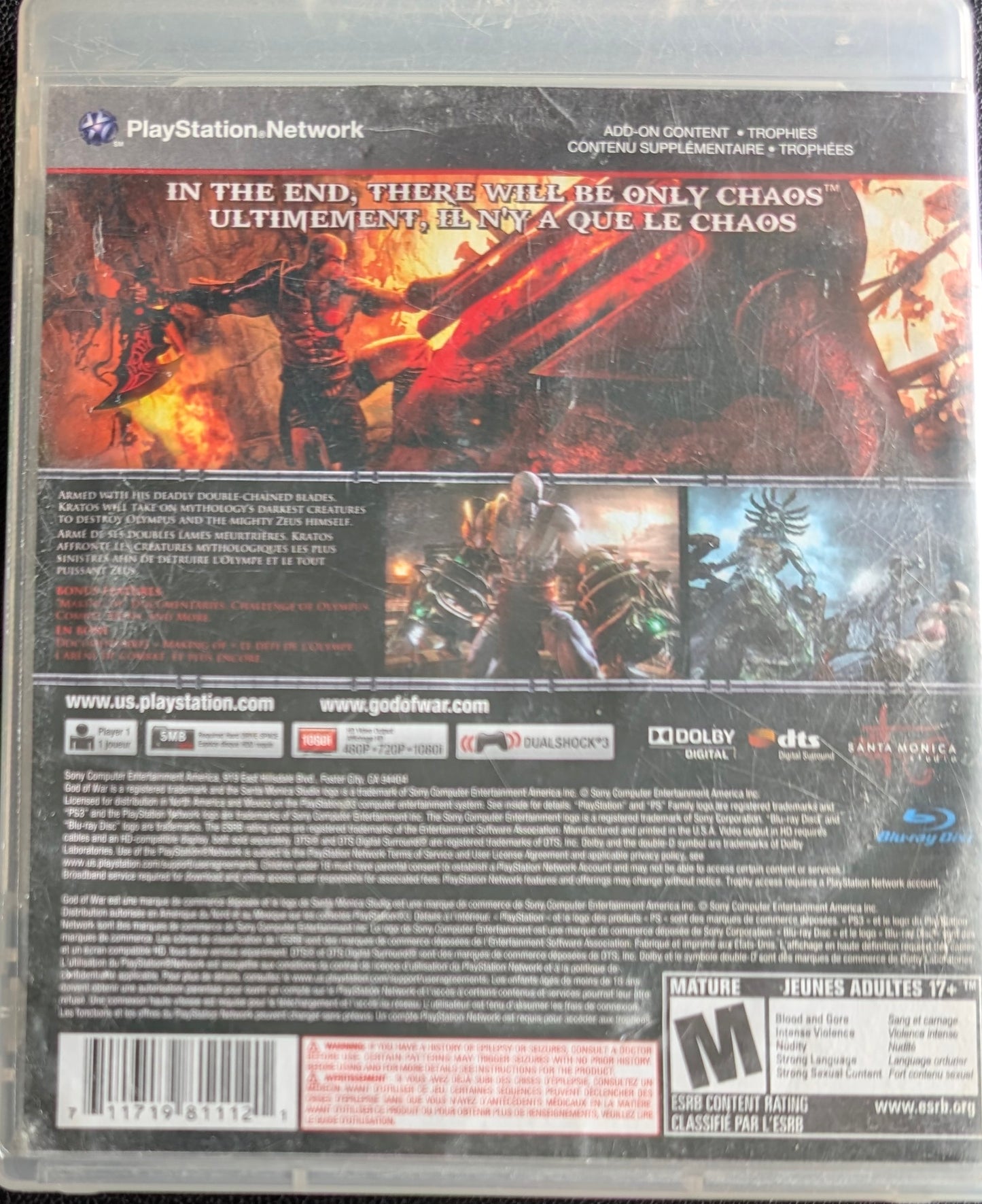 God Of War 3  – (CIB) – Sony PlayStation 3 PS3 – Re-Sealed (2010)