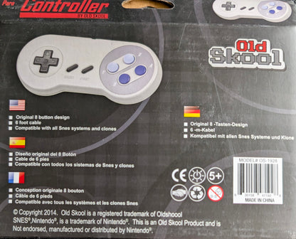 Old Skool Wired Controller ( For Original Super Nintendo ) | OEM Replacement | Brand New
