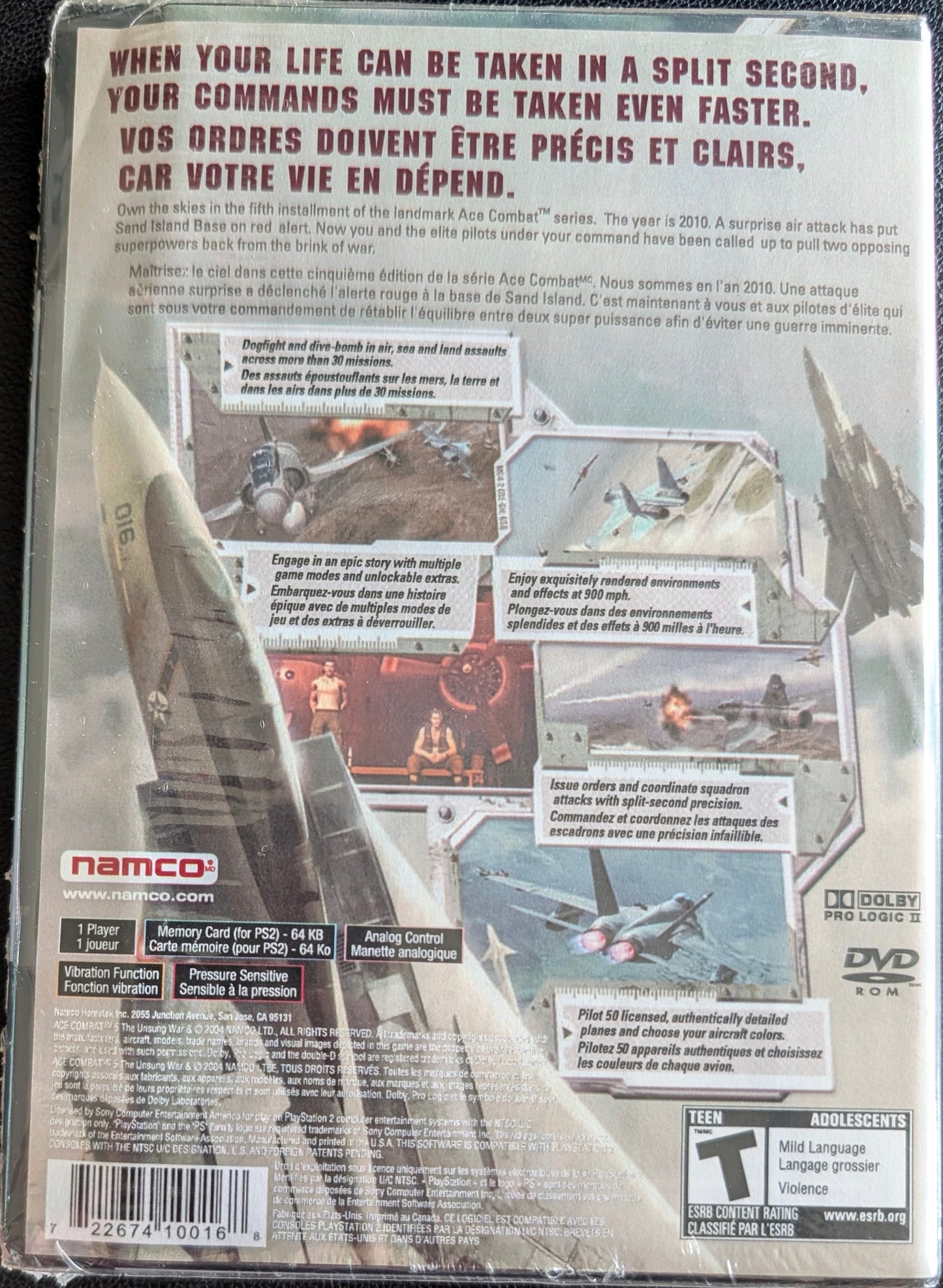 Ace Combat 5: The Unsung War (Greatest Hits) – 2004 PlayStation 2 | Factory Sealed | Great Shape