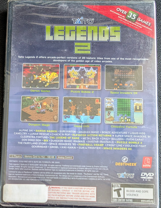 Taito Legends 2 - 2006 PlayStation 2 | Factory Sealed | Excellent Condition