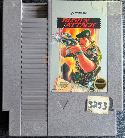 Rush'n Attack - 1987 Nintendo NES | Tested + Working | Great Shape | Protection Sleeve