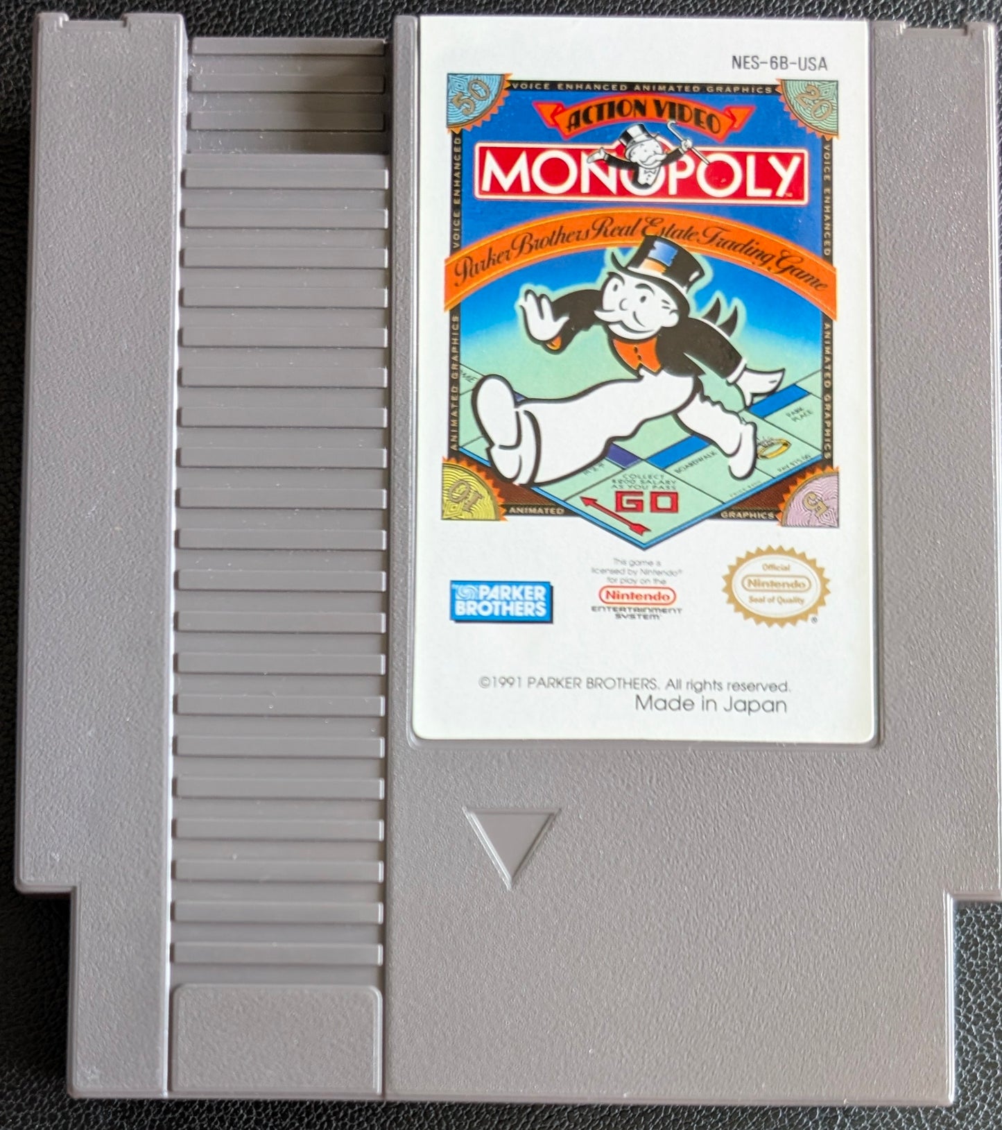 Monopoly - 1991 Nintendo NES | Cartridge, Manual + Poster | Near Mint | Protection Sleeve