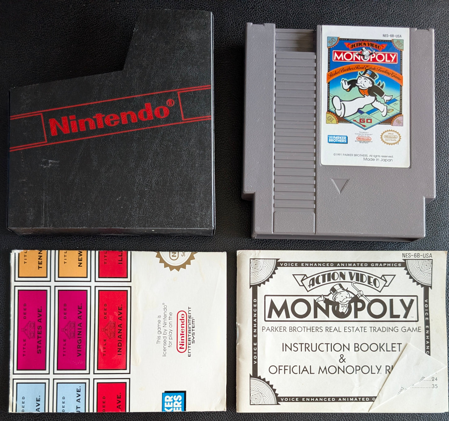 Monopoly - 1991 Nintendo NES | Cartridge, Manual + Poster | Near Mint | Protection Sleeve