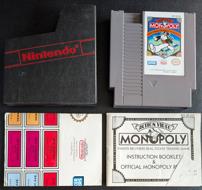 Monopoly - 1991 Nintendo NES | Cartridge, Manual + Poster | Near Mint | Protection Sleeve