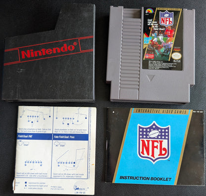 NFL Football - 1989 Nintendo NES | Cartridge, Manual + Playbook | Tested & Working | Great Shape | Protection Sleeve