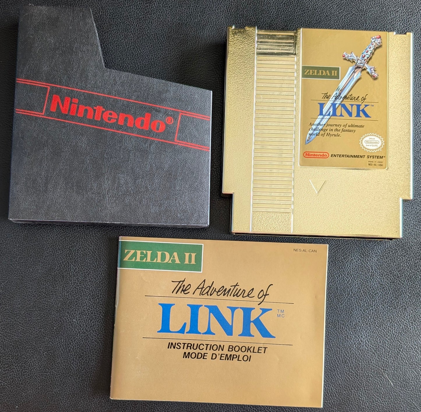Zelda II: The Adventure of Link - 1988 Nintendo NES | Cartridge + Manual | NEAR MINT | Protection Sleeve